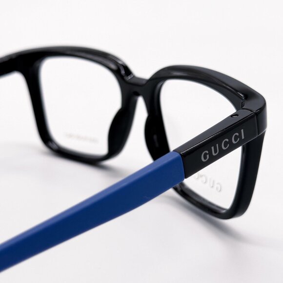 NEW GUCCI GG1738O 004 BLACK/BLUE MEN EYEGLASSES GUCCI - Picture 8 of 11